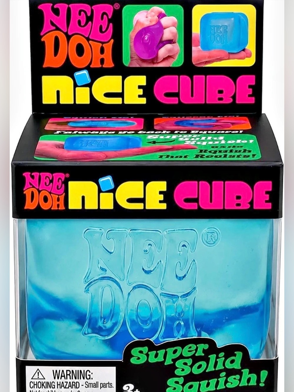 Nee Doh Nice Cube Blue Sensory Fidget Toy NWT